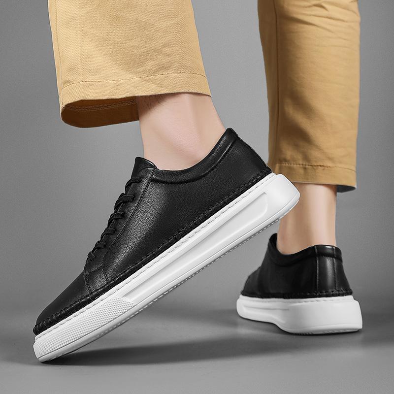 Модная итальянская марка Натуральная кожа Повседневная обувь Роскошные Классические Мужские Повседневная кожаная обувь Оксфорды Для улицы Удобные Противоскользящие Кроссовки для бега