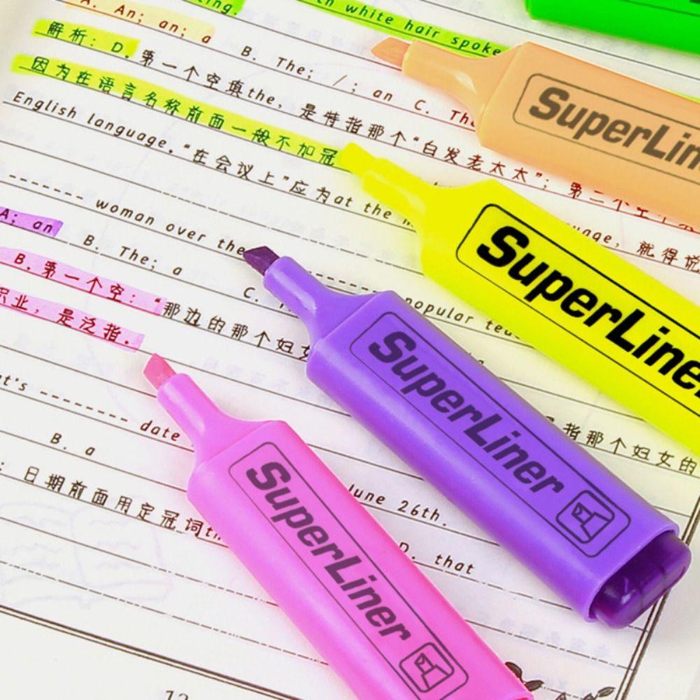 4/6 Colors Colorful Highlighters Art Markers Fluorescent Pen Markers New Pastel Markers