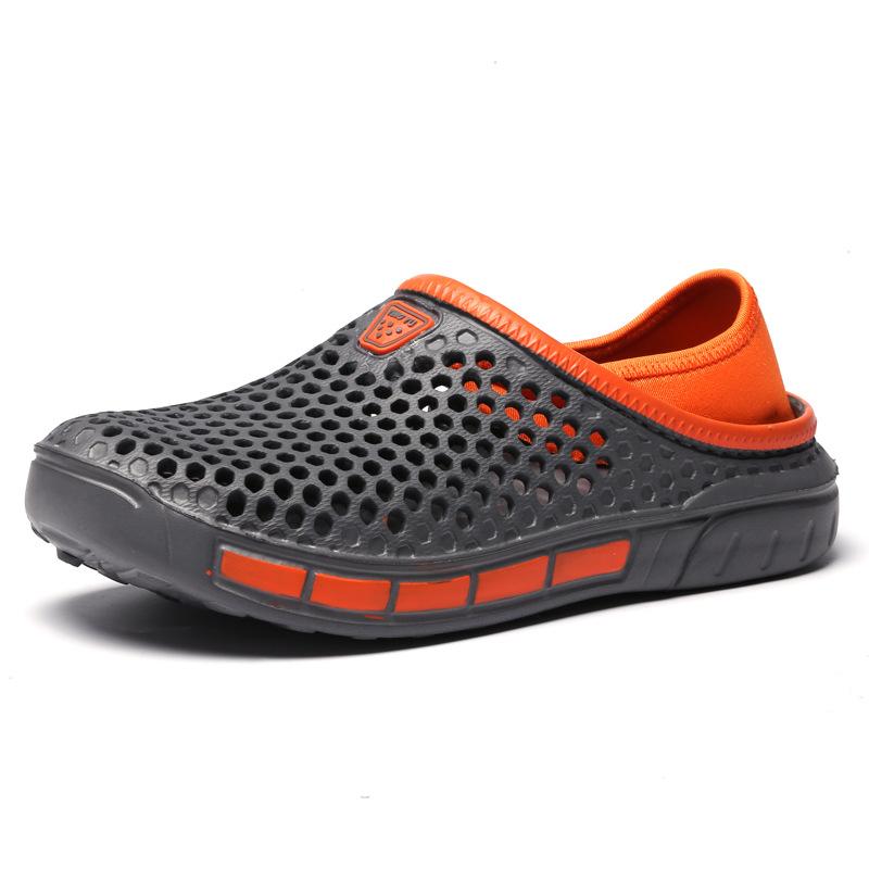 Foreign trade summer men's beach shoes non-slip foot bag head hole shoes outdoor sports garden large size slippers