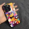 B-Britto Art Phone Case For IPhone 17 Air 16 E Pro Max 15 14 13 Mini 12 Pro 11 Max Plus Black Glass Cover