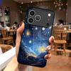 Чехол для iPhone 2D со звездной ночью, совместим с iPhone 17 16 15 14 13 12 11 X XR XS Max Pro 8 plus, стеклянная защитная крышка