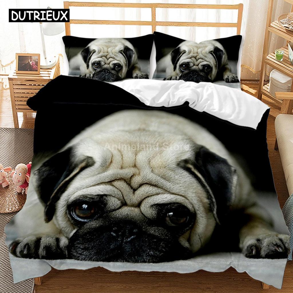 Прекрасный комплект постельного белья с изображением собаки-далматинца, 3D, роскошные наборы пододеяльников, постельное белье, размер Queen King Single, черный, белый, животное, домашнее животное
