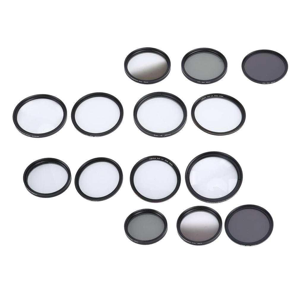 Комплект фильтров для объектива камеры UV CPL ND8 Soft White Graduated Grey 10X Macro 6 Points Star Filter Set для P
