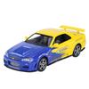 1/32 Nissan GTR R34 Модель автомобиля Игрушки Металлические литые имитационные транспортные средства со светом и инерционными игрушками Коллекция для мальчиков Подарки на праздники