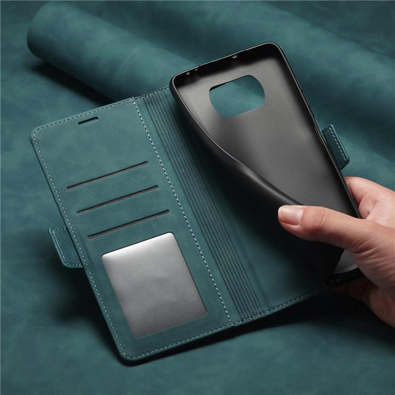 Магнитный кожаный чехол-книжка с подставкой и кошельком для Xiaomi Redmi Note 12 Pro 11 11s 10 10s 12C 10C Poco X5 X3 X4 Poco M4 M3 Pro