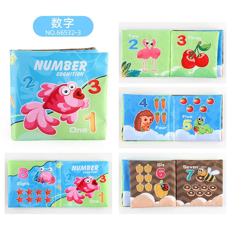 Детские игрушки из ткани «Не рвется», 4 страницы, 8 сторон, раннее образование, познание, моющиеся, ладонь, тканевая книга «Не рвется», звук, бумага