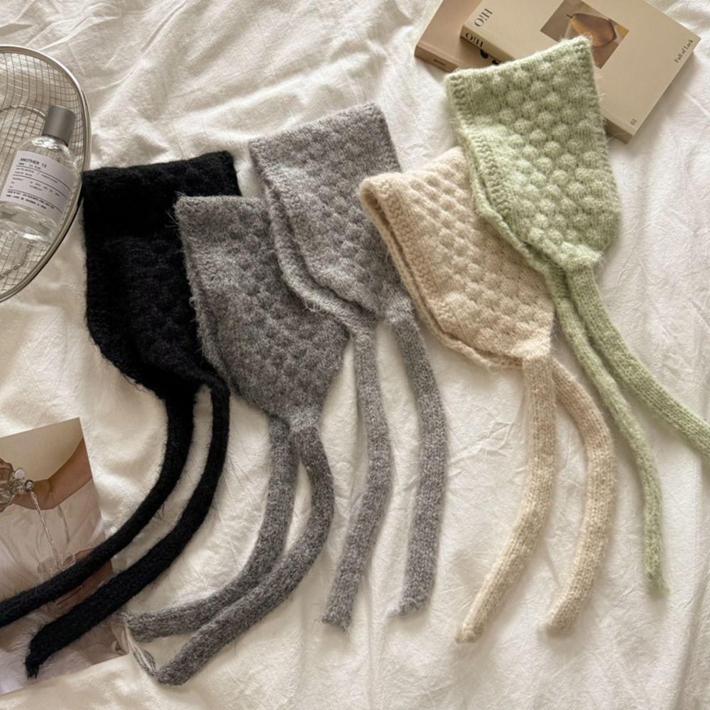 Thickening Knitted Earmuffs Windproof Earlap Warmer Fashion Wool Strappy Ear Muff Casual Wear