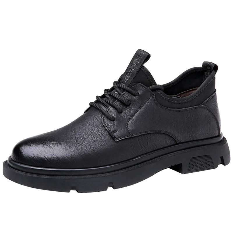 Модная весенняя повседневная обувь Мужская деловая офисная обувь из натуральной кожи Обувь для походов на открытом воздухе Оксфорды для мужчин большой размер 38-48