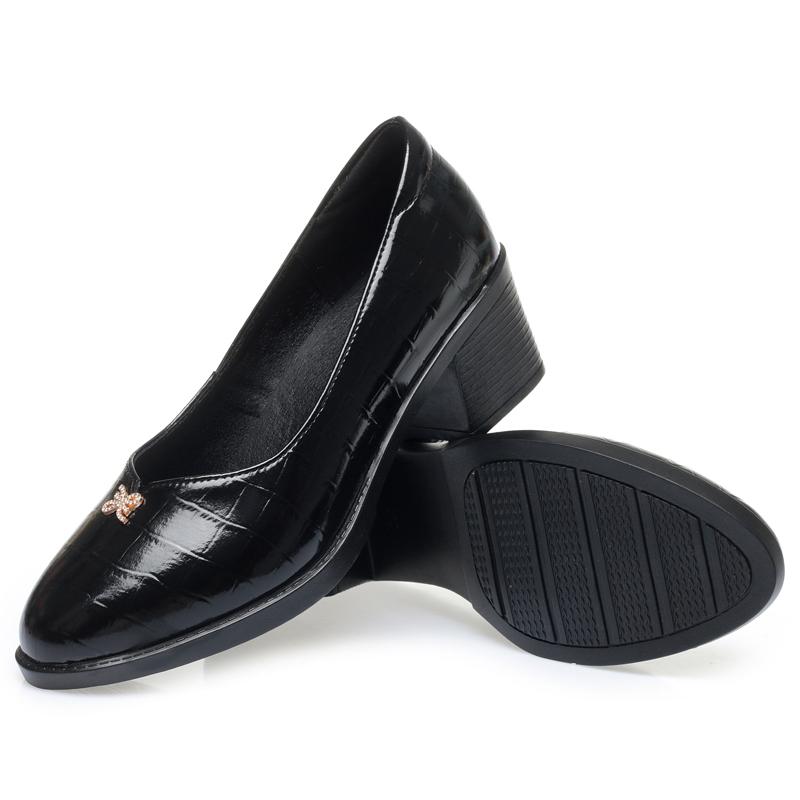 Модная женская обувь AIYUQI на среднем каблуке 2024 весна новая формальная обувь женская обувь из натуральной кожи большой размер 41 42 43 женская рабочая обувь