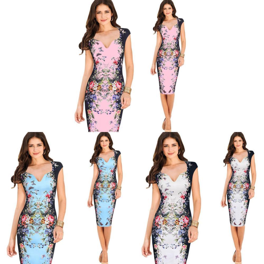 Женское Элегантное Bodycon Платье для Карьеры, Вечерней Вечеринки, Делового Офиса, Для Всех Случаев