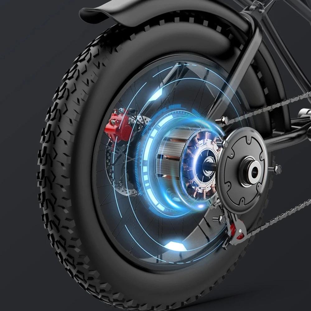 Электровелосипед для взрослых Ridstar Q20 1000 Вт, двигатель 48 В, 20 Ач, аккумулятор, максимальная скорость 40 км/ч, максимальный запас хода 120 км