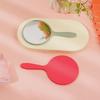 Портативное симпатичное круглое ручное зеркало: Маленькое пластиковое зеркало для макияжа и переодевания