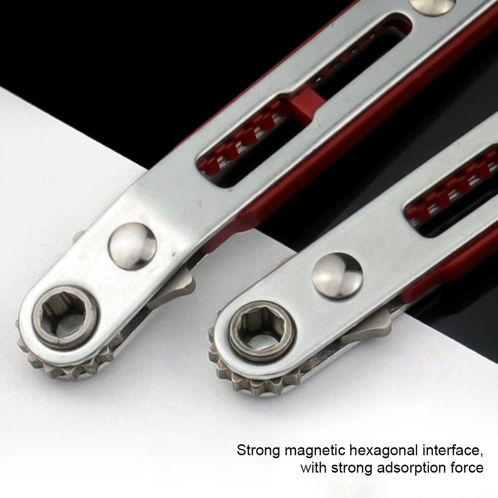 Multifunctional Bidirectional Ratchet Flat Head Elbow Flat Screwdriver Ratchet Wrench Cross-shaped Hexagonal Slotted Tool