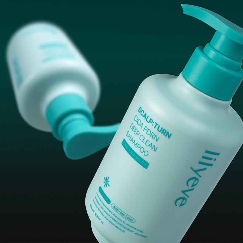 lilyeve Шампунь Scalp Turn Cica PDRN глубокой очистки 500 мл