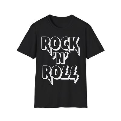 Футболка Rock'N'Roll, Футболка для фаната рок-музыки, Футболка с музыкальным логотипом, Рокерский топ