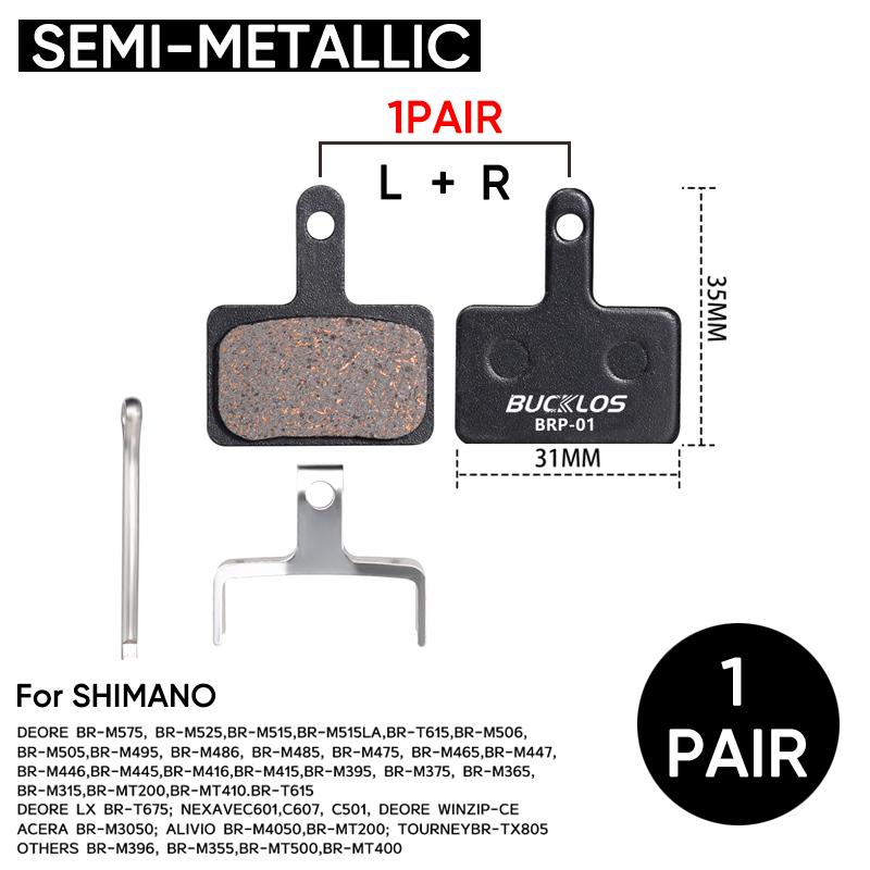 BUCKLOS Brake Pads Bicycle Hydraulic Disc Pads For SHIMANO B01S Mountain Road Bike Disk Brake Pads for SHIMANO MT200 Brake Part