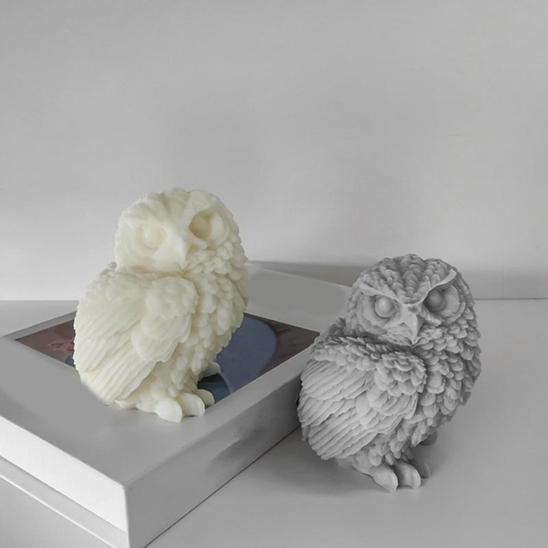 3D свеча форма животное сова силиконовые смолы формы ароматерапевтические свечи формы настольные украшения DIY ремесла украшения для дома