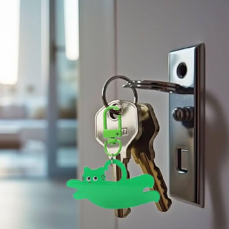 Мультяшный кулон в виде кота, милый брелок в форме животного, пластиковое кольцо для ключей, украшение для сумки