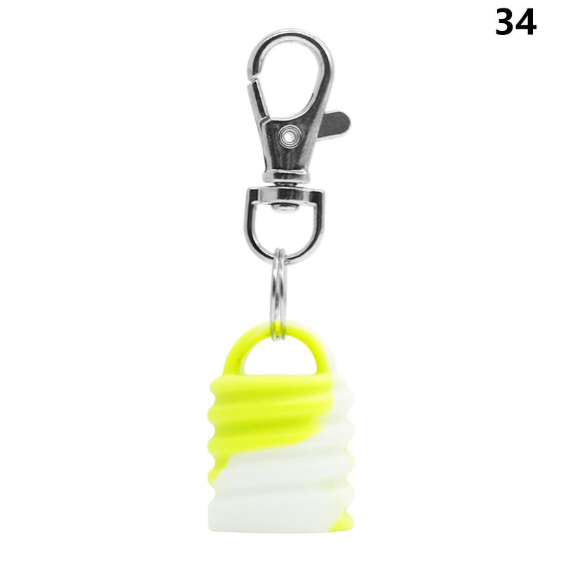 Practical Silicone Keychain Cap lip gloss accessories Portable Durable Holder Keychain Compatible For Lipstick Storage Cap