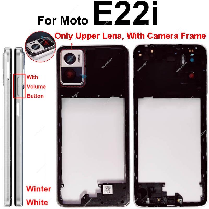 Middle Frame Cover For Motorola MOTO E22 E22i E32 E32S Middle Housing with Lens Frame Parts