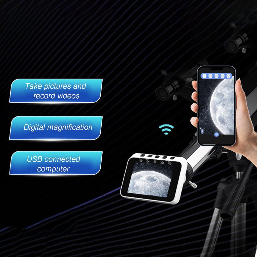 Semme WiFi Телескоп Камера Окуляр Беспроводной Цифровой Окуляр Электронный Окуляр для Телескопа с 2,8-дюймовым Экраном 1080P HD для Астрофотографии