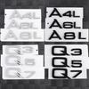 3D ABS Letters Emblem for Audi A3 A4 A5 A6 A7 A8 Q2 Q3 Q5 Q7 A4L A6L A8L Car Rear Trunk Badge Tail Logo Decoration Sticker Decal
