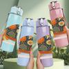 1PC Decorated Tortoise Mandala Art 750ml Color Plastic Sports Water Bottle Leakproof Flip Straw Lid Suitable for Sports Office Home Use