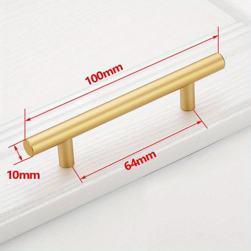 [Современная мебельная ручка] Прочная черная и золотая Т-образная современная матовая ручка из нержавеющей стали для дверцы шкафа и ручки для ящика | Легко установить