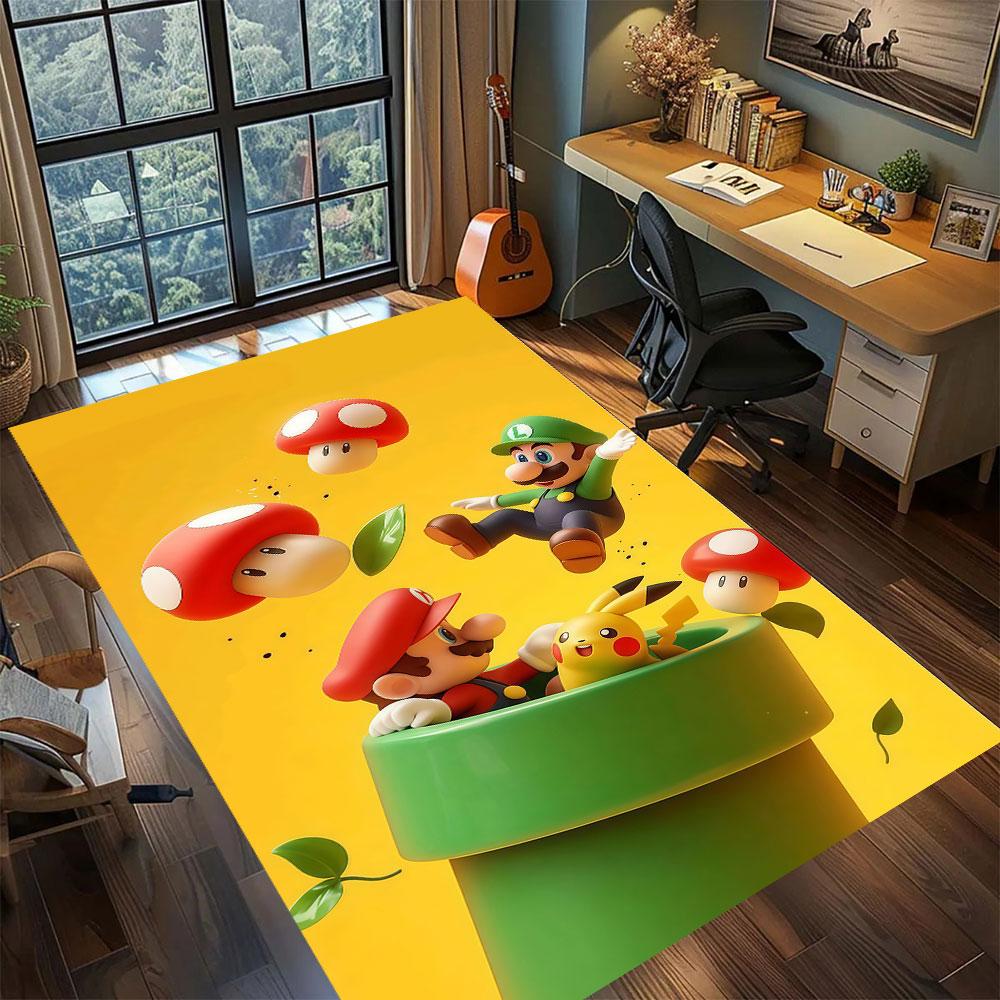 Mario anime character Carpet for Living Room Bedroom Home Decor Cool Movie Mat Play Floor Mat