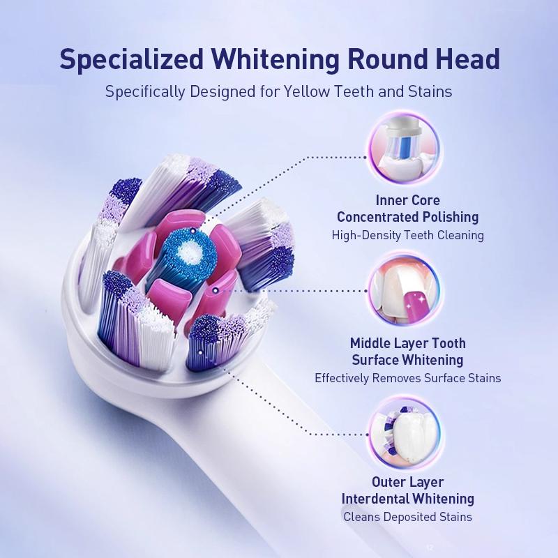 Oral-B IO5 Профессиональная электрическая зубная щетка для отбеливания для взрослых, 5 режимов, 1 ручка, 4 насадки, 1 дорожный футляр