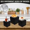 3PCS Acrylic Buffet Riser Box Smooth Surface Stackable Acrylic Cube Cake Display Riser With Hollow Bottom for Cupcake Candy