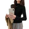 Half Turtleneck T-shirt Base Shirt for Women New Solid Color Inner Wear Autumn and Winter Fashionable Long-sleeved Knitted Top