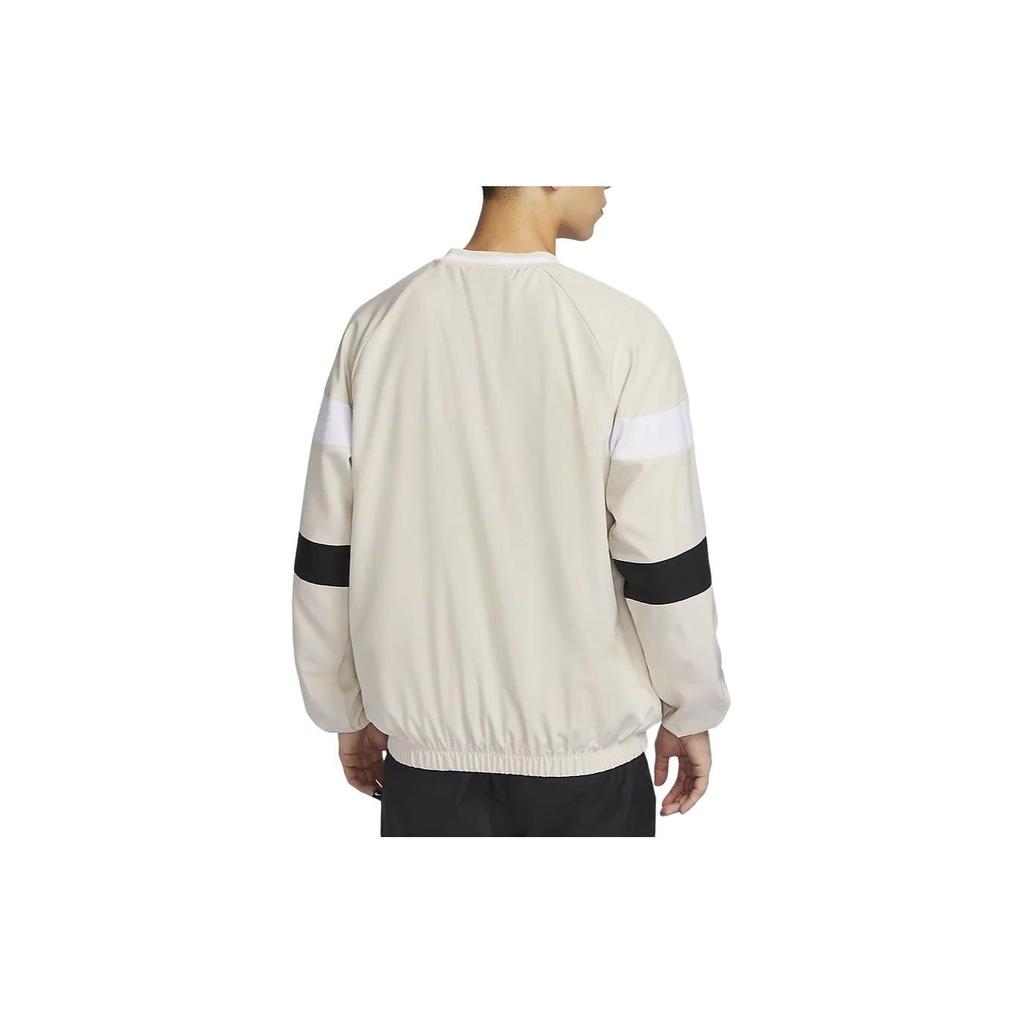 Nike Dri-Fit Academy Color Block V-образный вырез Повседневная толстовка с длинным рукавом Мужская толстовка Светло-красный, древесно-коричневый FN2384-104