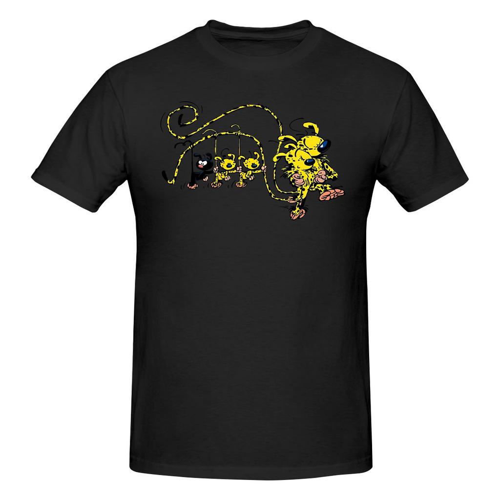 Funny dog and cat cartoon graphic T-shirt