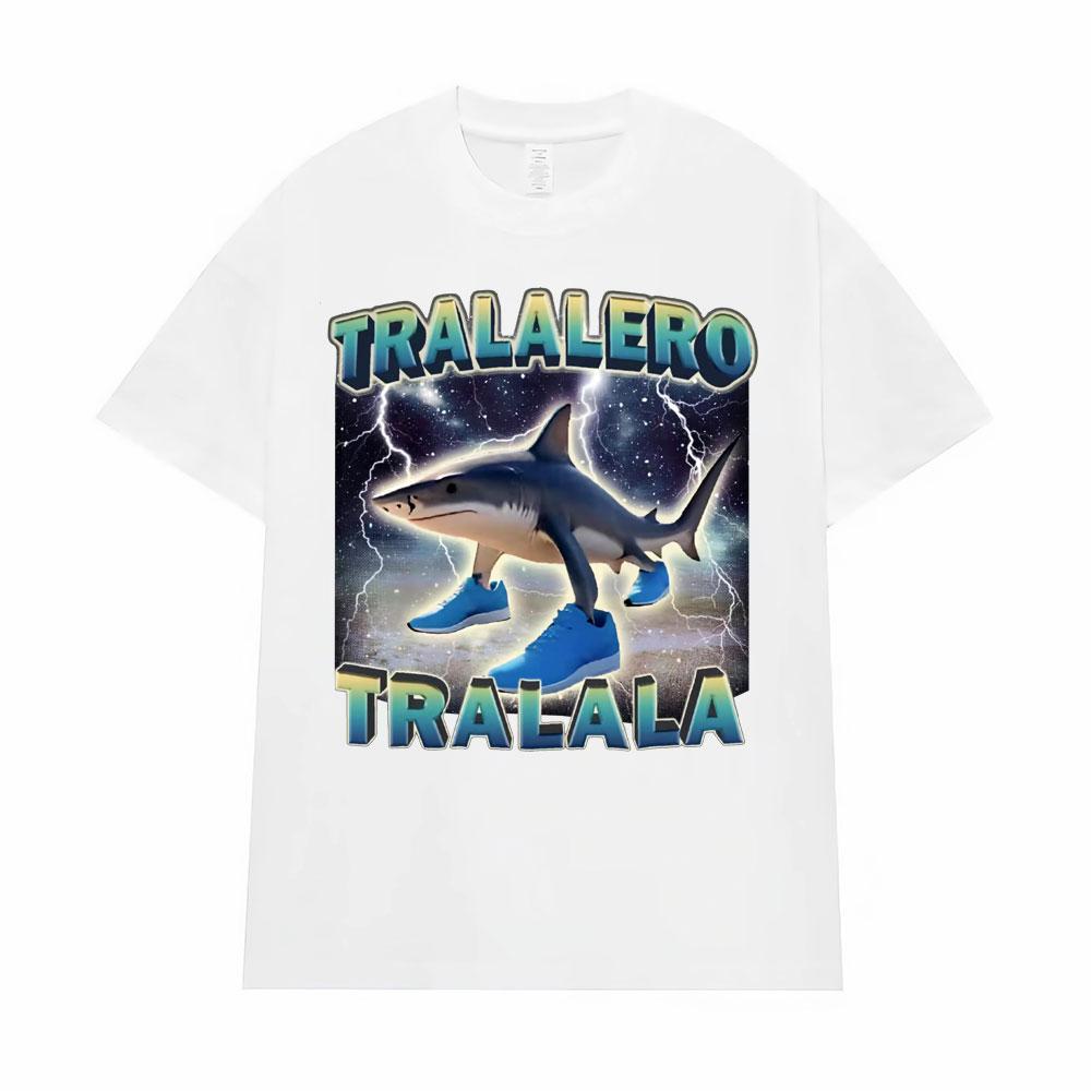 Tung Tung Tung Sahur Bombardiro Crocodilo Funny Meme T-shirt Men Women Italian Brainrot Tralalero Tralala Loose Men's T Shirts