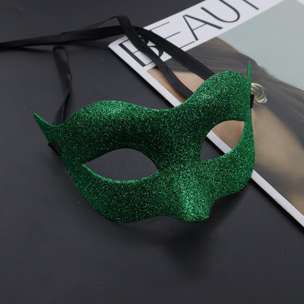 Party Supplies Half Face Masquerade Mask Plastic Halloween Masks Retro Glitter Mask  Party
