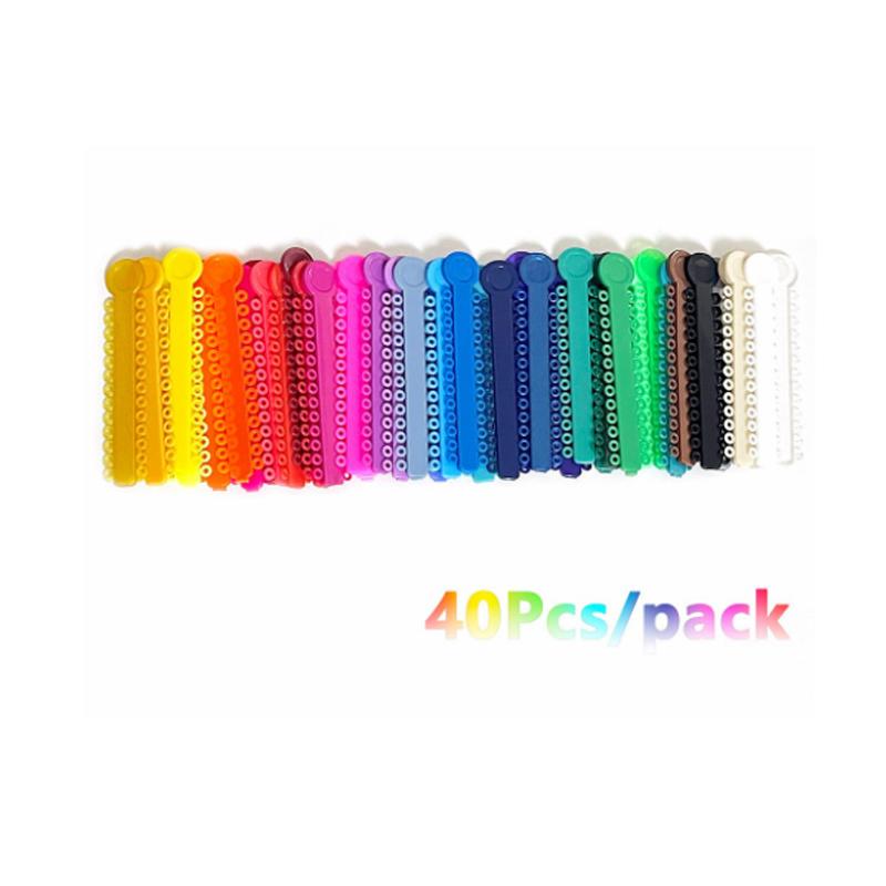 1040 Шт./40 Эластичных Лигатурных Дуг для Ортодонтии Стоматологических Цветные Резинки Латексные Эластичные Кольца для Брекетов Инструмен