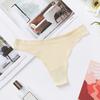 Женские сексуальные бесшовные стринги из ледяного шелка с низкой посадкой, гладкие трусы, дышащие хлопковые удобные трусики с промежностью