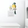 Наклейка на ветку переключателя с изображением птицы и цветка, съемная самоклеящаяся водостойкая ПВХ гостиная, ванная комната, выключатель света, настенная розетка
