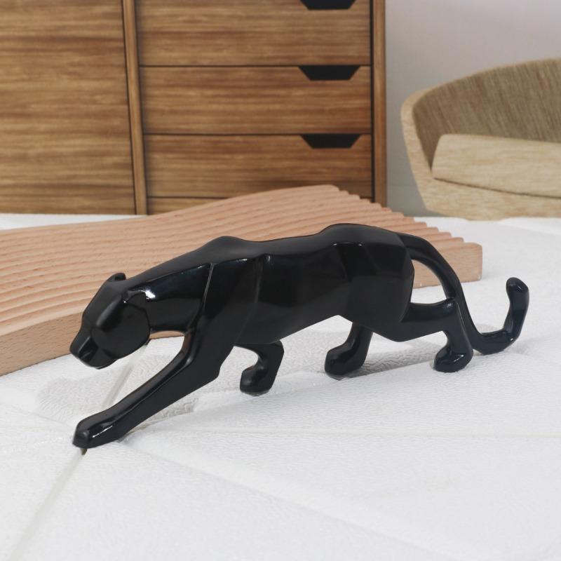 1 шт. Скандинавская креативная фигурка леопарда, украшение для стола, поделки из смолы, аксессуары для дома, домашний декор