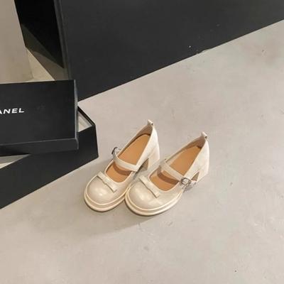 Модные туфли-лодочки на высоком каблуке из ПУ с квадратным каблуком, Мэри Джейн, ремешок с пряжкой, бант-бабочка, женские сумки 2025, высокое качество, весенне-осенние модные туфли