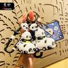 Cute Silicone Panda Baby Bumper Car Key Ring Fashionable Car Key Holder Ideal Gift