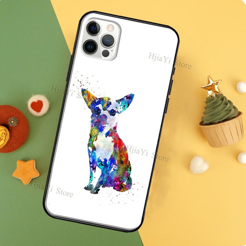 Чехол для телефона Apple iPhone 13 12 Mini 11 14 Pro Max XS X XR 6S 7 8 Plus 5S SE 2020 с цветочным рисунком и мордочкой чихуахуа