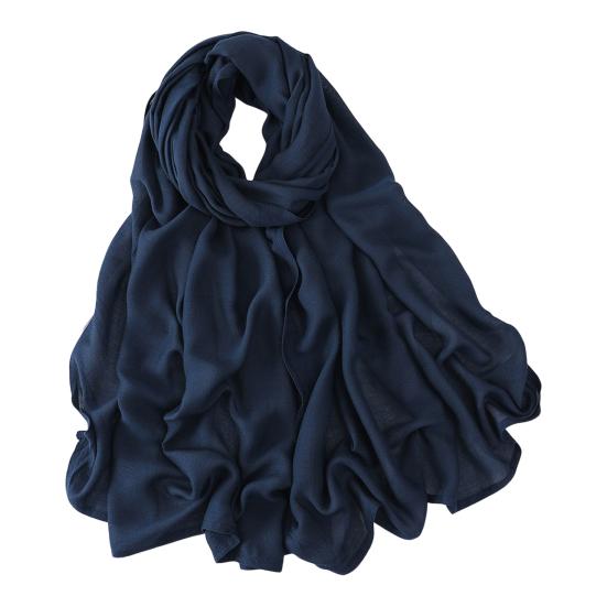 Women Headscarf Solid Color Soft Breathable Wide Head Wrap Versatile