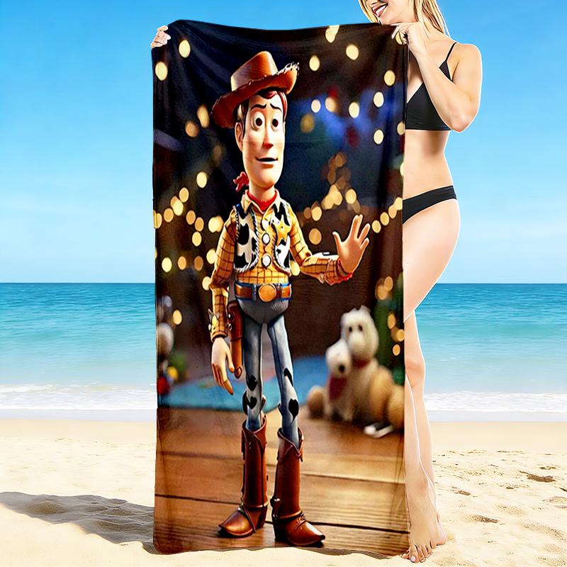 1Pc Toy Story Adventure Beach Towel, Quick Dry, Multi-Use for Beach Pool Gym Yoga Home Travel, Christmas, Halloween, Xmas Gift S929355