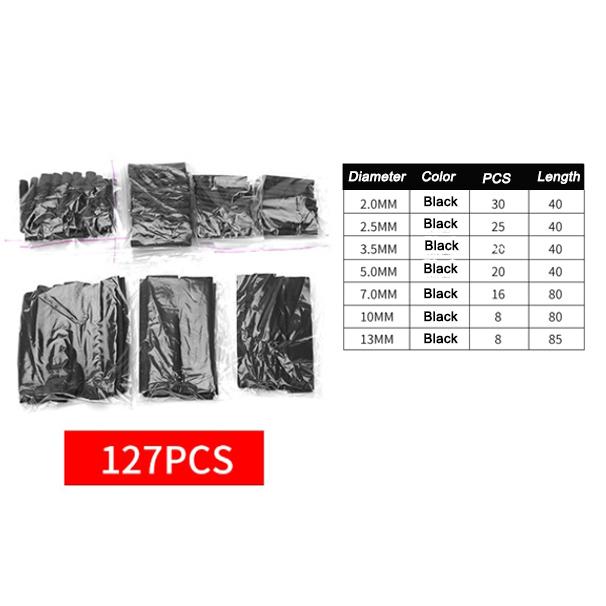 800/530/280/127pcs Insulated Heat Shrink Tubing Colorful Heat Shrinkable Tubing Boxed DIY Kit Heat Shrinkable Waterproof Tubing