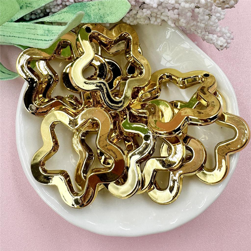 Аксессуары для украшений ручной работы DIY 10 шт. Подвеска-звезда для изготовления ожерелья, серег, россыпь бусин 30 мм, УФ-покрытие, модный акрил