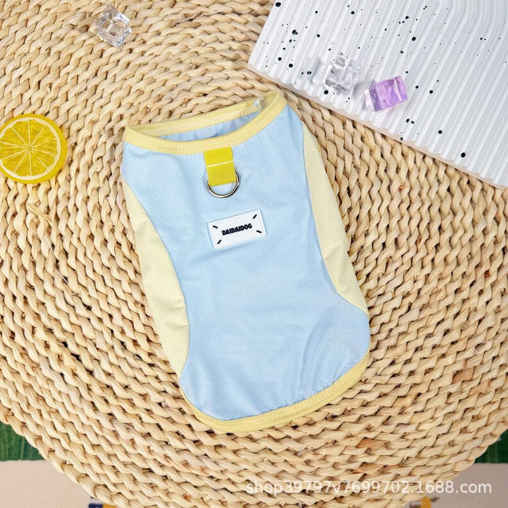 Pet Cool Clothes Summer Thin Breathable Mesh Ice Silk Vest Cat Clothes Puppet Cat Than Bear Sunscreen Clothes