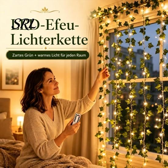 Artificial Ivy String Lights 32.8FT Vine Fairy Lights, Garland, Fake Hanging Vines Decorations, Leaves with Flexible LED Light for Bedroom Wall