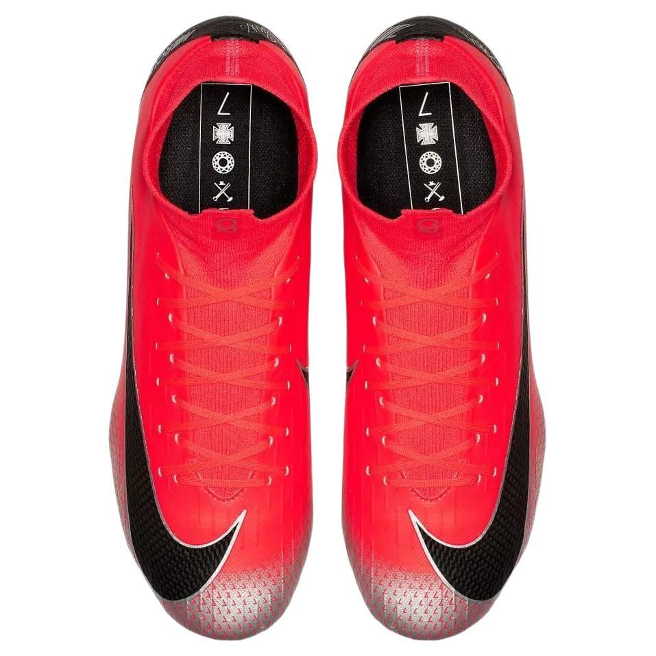 Nike Mercurial Superfly 6 Pro CR7 FG Ярко-малиновые Мужские Бутсы Красный Черный-Хром-Темно-серый AJ3550-600